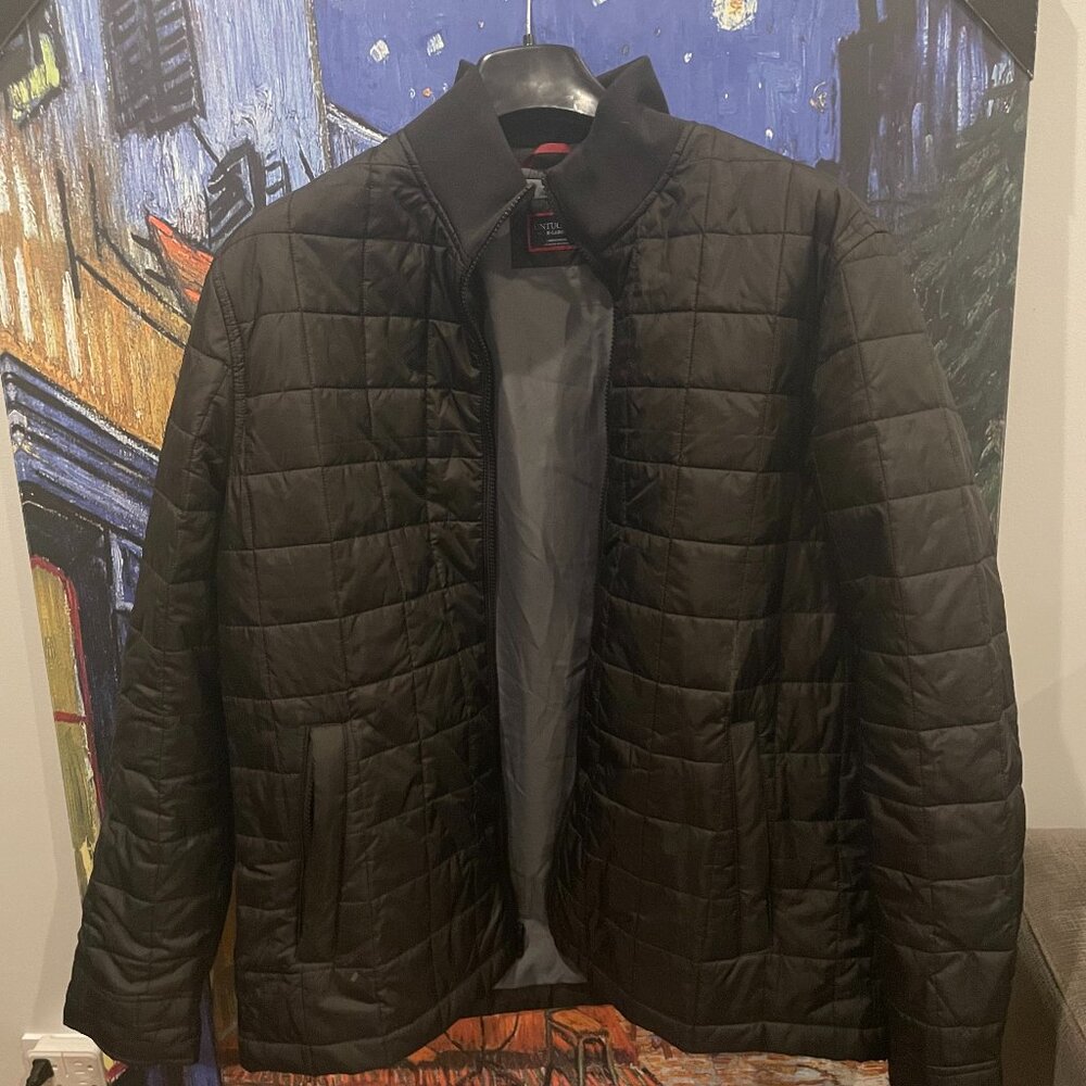 Untuckit - Quilted (med weight) Black Coat .